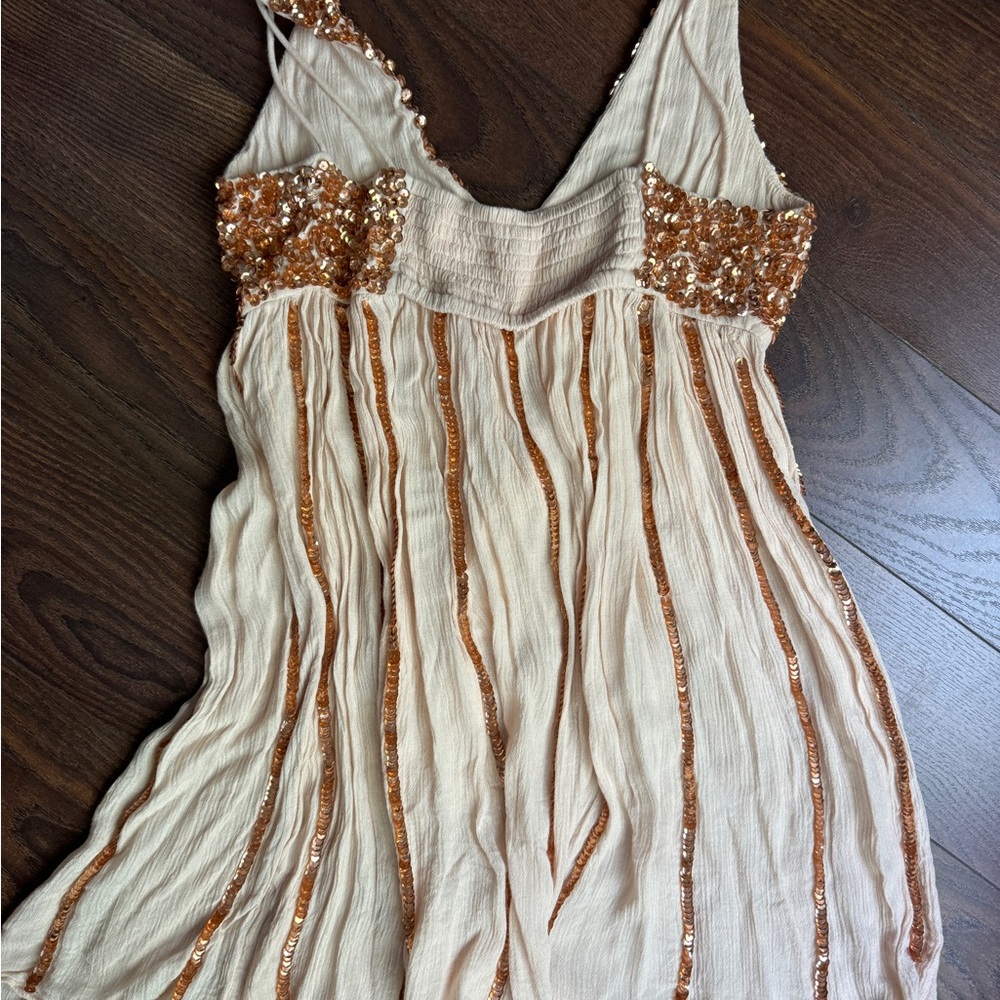 Free People Beige Knit with Bronze Sequins - Picture 6 of 8